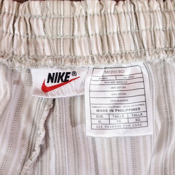 Vintage Nike Mens XL Challenge Court Tennis Shorts Striped Sampras Agassi Cotton - Picture 12 of 16